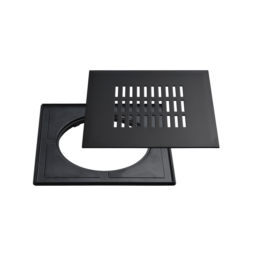 Vieser Link black grating with plastic frame 197x197